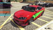 Un Prairie modificado con pegatinas y piezas que aparece después de la actualización GTA Online: After Hours después de la semana Futo, Prairie y Ruiner.