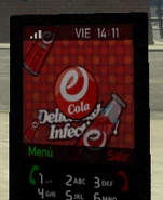 El móvil de Niko con el tema de eCola.