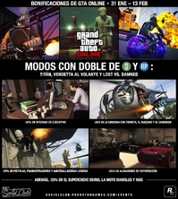 Bonificaciones de GTA Online (Enero 2017)