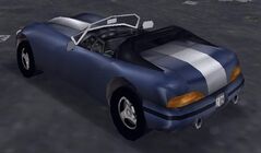 Parte posterior del Banshee en Grand Theft Auto III.