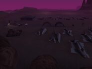 AutoviaLV3.jpg (49 kB) El aeropuerto de Verdant Meadows, visto desde el puente de esta autovía