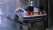 El Delorean DMC-12 (modo vuelo) en la película.