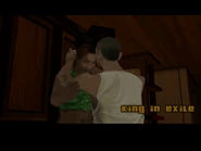 Kendl y César dentro del garaje.