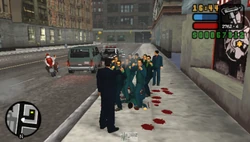 Los guardias atacando a Toni.