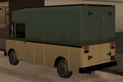 Parte posterior de una Boxville en Grand Theft Auto: San Andreas.