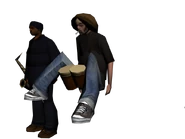 Dos de los skins de los Músicos callejeros.