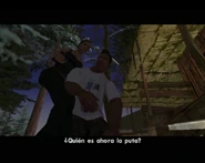 Catalina emboscando a Carl.