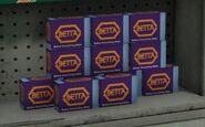 Caja de un producto de Betta Pharmaceuticals desconocido que se vende en tiendas 24/7.