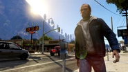 Trevor caminando por Blaine County.