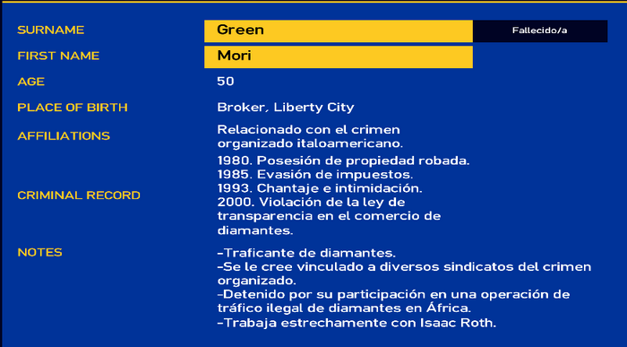 Mori green LCPD