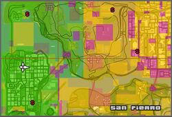 GTA San Andreas - Mapa glitch de los territorios