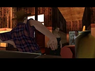 Catalina descubriendo a Carl.