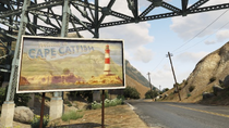 Cartel de bienvenida al inicio de la carretera de Catfish View.