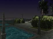 Vista de la piscina exterior.