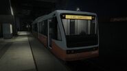El metro ligero de Los Santos en la estación Portola Drive.