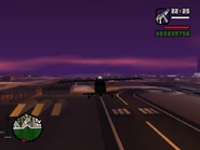 Manejando el avión.