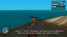 Diego pidiendo socorro.