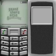 Movil con fondo de GTA: San Andreas.