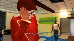 Reni lamentándose de su situación.