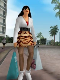 Una mujer de compras.