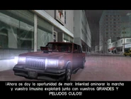 Tommy y la banda escuchando la grabación póstuma del fan psicópata.