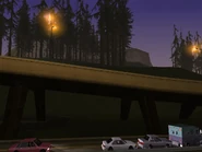 Vista de la autopista desde el centro comercial.