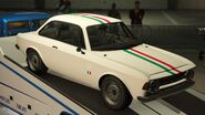 El Micheli GT que aparece en exhibición como premio del podio en el Club de coches de LS durante la Semana de embargo de Premium Deluxe (Febrero 2024).