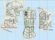 Mapa con la ubicación de la Freeway en Liberty City.