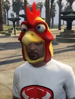Máscara de Cluckin' Bell agregado en la actualización GTA Online: Arena War.