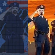 La comparación entre los dos policías.