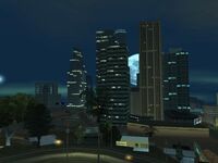 Downtown Los Santos por la noche.