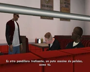 Tenpenny hablando sobre el traficante.