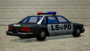 Parte trasera del Coche de policía de Los Santos en Grand Theft Auto: San Andreas - The Definitive Edition.