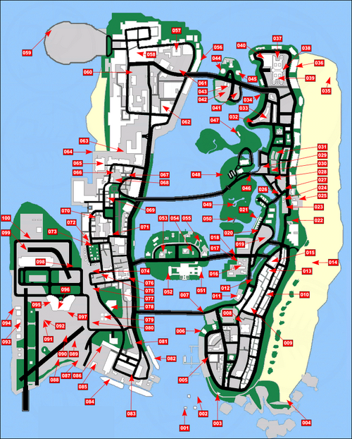 Mapa objetos ocultos VC