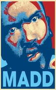 Poster de Madd Dogg en el piso franco de franklin en Grand Theft Auto V.