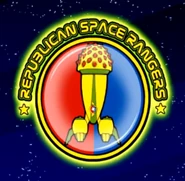 El logo de Republican Space Rangers con referencia sexual.