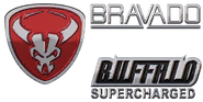 Los emblemas del coche patrulla Buffalo.