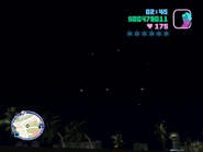 La constelación Rockstar en Vice City.