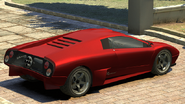 Parte trasera del Infernus sin alerón en Grand Theft Auto IV.