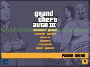 Menú de pausa de Grand Theft Auto III (PC).