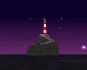 Faro de Portland de noche.