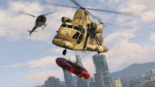 Imagen del Cargobob remolcando un Turismo Classic en el Social Club de Rockstar Games del 2019 (Online)