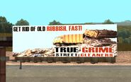 Cartel de True Grime Street Cleaners, parodia a True Crime