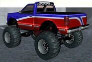 Vista posterior del Monster Truck, modelo 2.