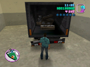 El interior en una caja de un Yankee en Grand Theft Auto: Vice City.