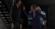 Maude Hanson gritandole a Tommy Vercetti.