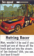 Imagen Beta del Hotring Racer en la guia de BradyGames.