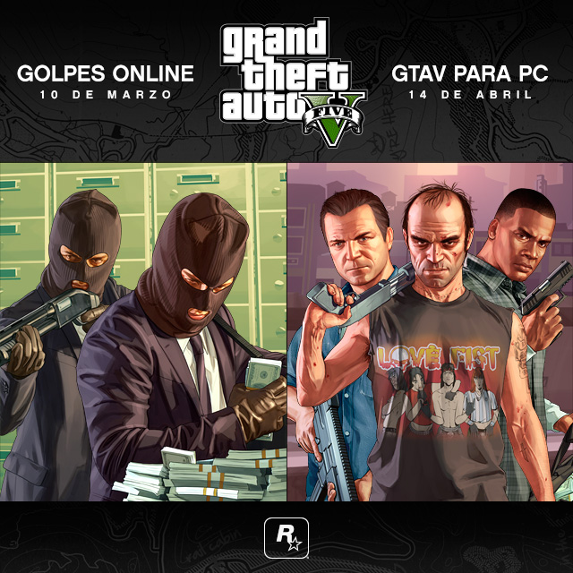 Noticias Gta V Para Pc El 14 De Abril Y Los Golpes Online El 10 De Marzo Grand Theft Encyclopedia Fandom