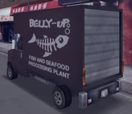 Vista Posterior del Triad Fish Van en GTA III.