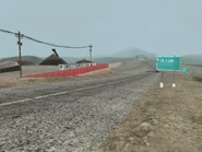 AutoviaLV16.jpg (110 kB) La parte casi final, con la "Cantera Hunter" a la izquierda y al fondo el "Puente Fallow"